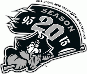 Portland Pirates 2012 13 Anniversary Logo iron on heat transfer